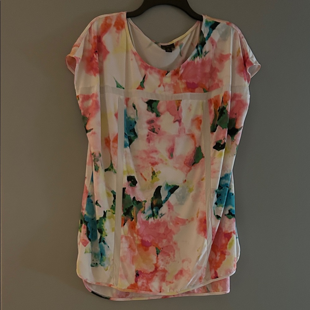 Worthington Women's Colorful Abstract Blouse